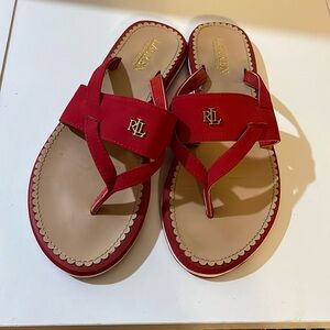 RALPH LAUREN ROSALIND THONG FLIP FLOP SANDALS SIZE 9
